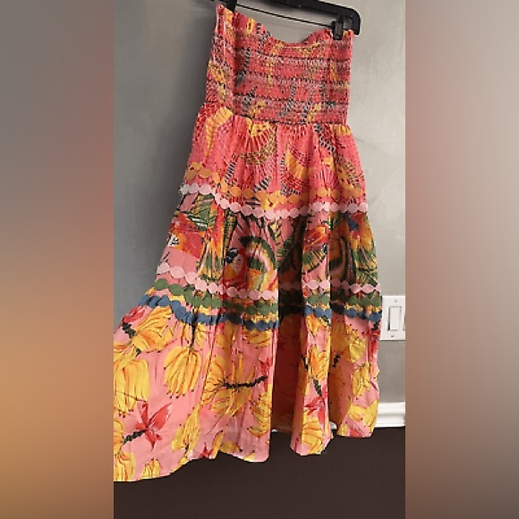 Farm Rio Mixed Pink Prints Maxi Skirt In Multi |colors - Picture 2 of 4